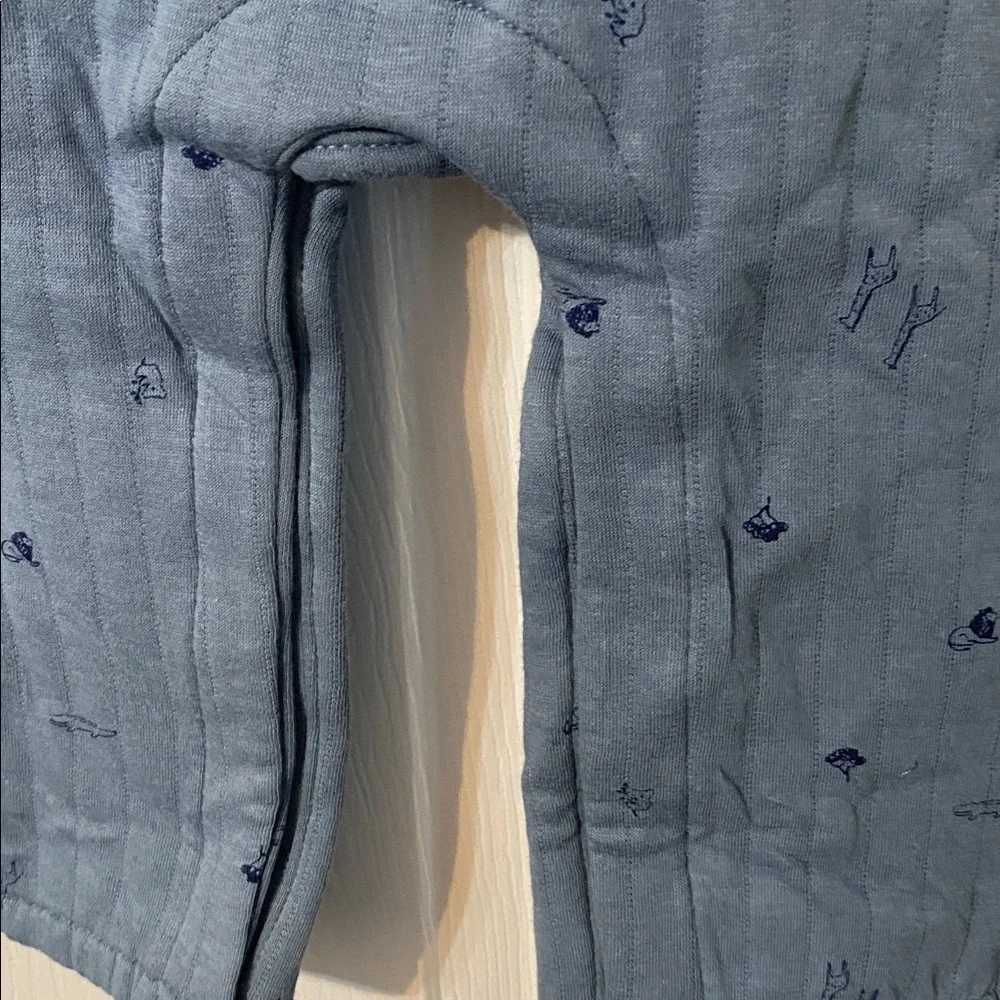 Carter's Denim Look Blue Overalls with Light Gray Top Size 12 months NWT - Picture 3 of 6